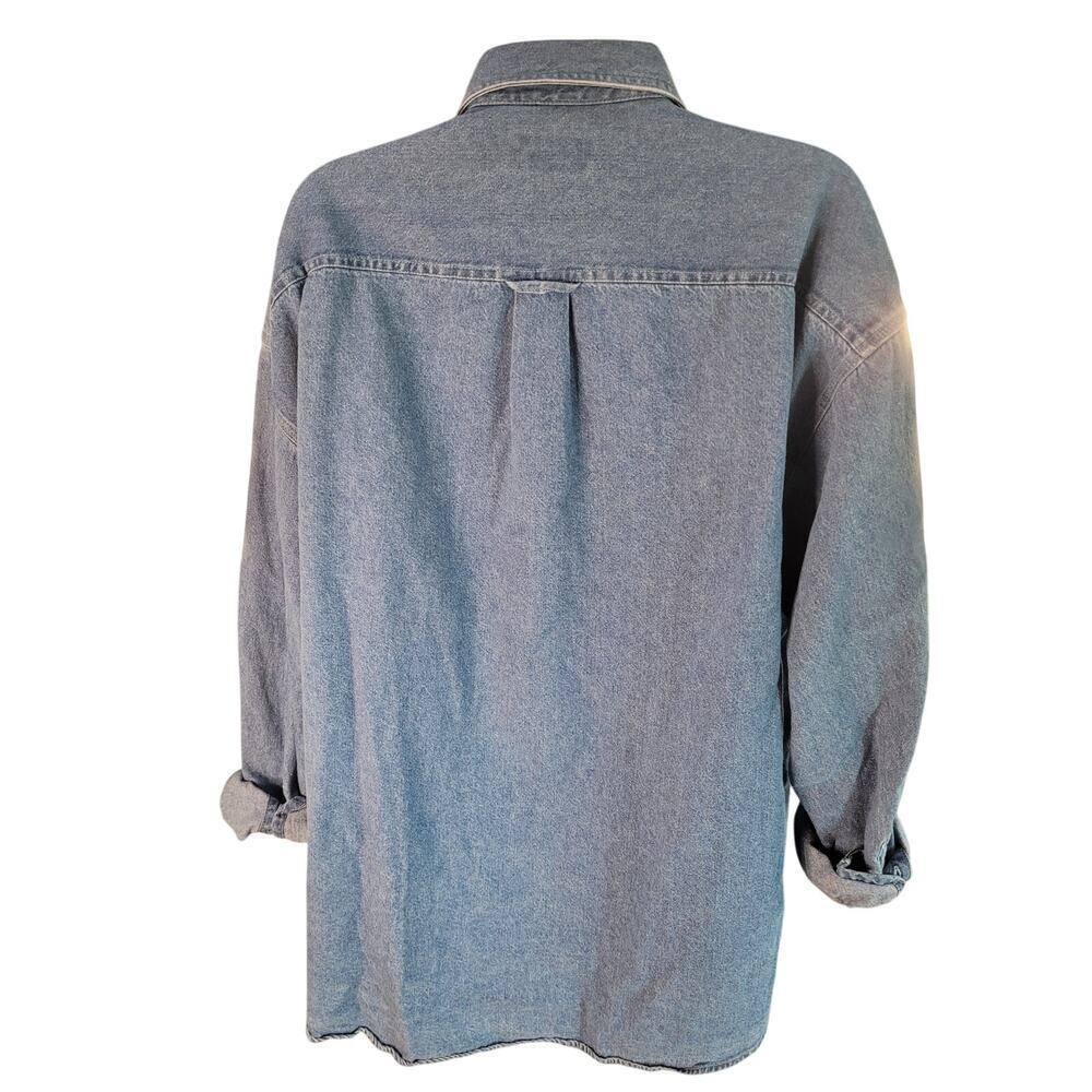 Preswick & Moore Denim Shirt Long Sleeve Sz XL - Picture 3 of 6